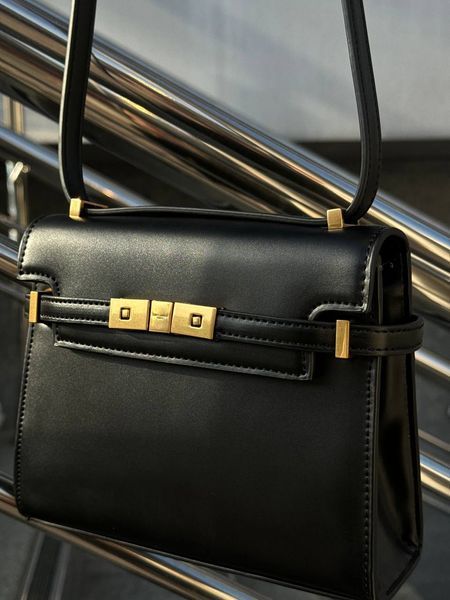 Saint Laurent Manhattan Medium Leather Shoulder Bag Black pr5120 фото