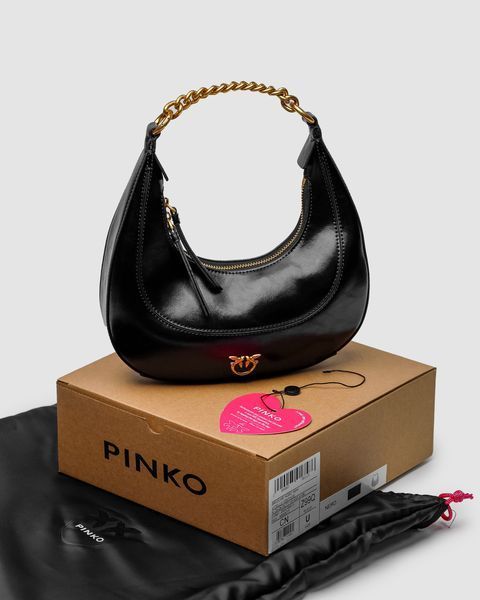 Pinko Mini Brioche Bag Hobo Black 99313 фото