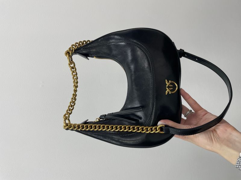 Pinko Mini Brioche Bag Hobo Black 99313 фото