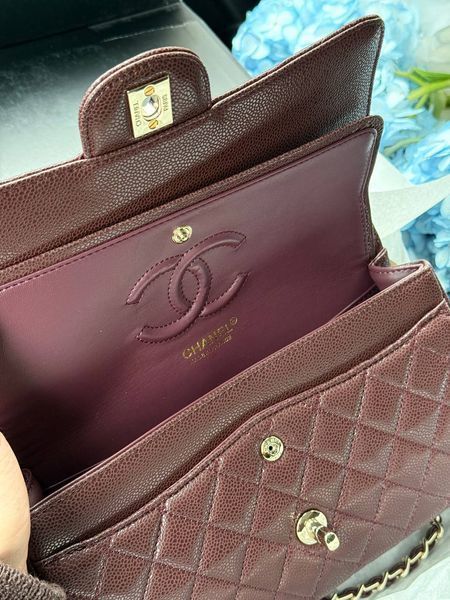 Chanel Classic 2.55 Medium Double Flap in Brown/Silver Магнітна Коробка pr2909 фото