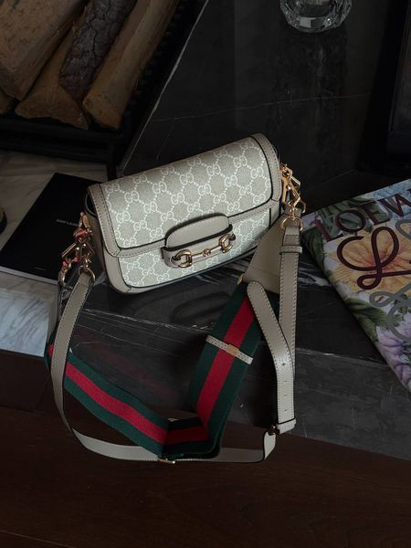 Gucci Horsebit 1955 Mini Bag Light Grey Soft [оригінальна коробка] pr02777 фото