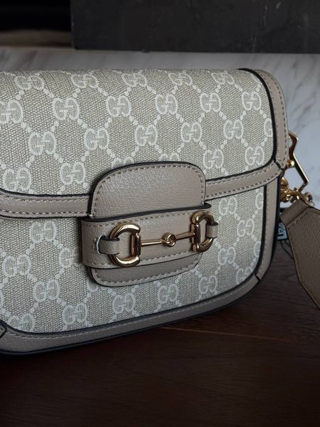 Gucci Horsebit 1955 Mini Bag Light Grey Soft [оригінальна коробка] pr02777 фото