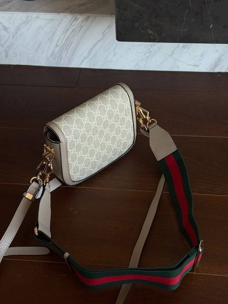 Gucci Horsebit 1955 Mini Bag Light Grey Soft [оригінальна коробка] pr02777 фото