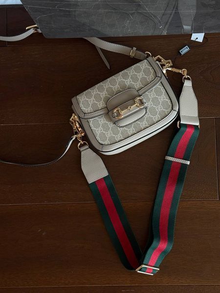 Gucci Horsebit 1955 Mini Bag Light Grey Soft [оригінальна коробка] pr02777 фото