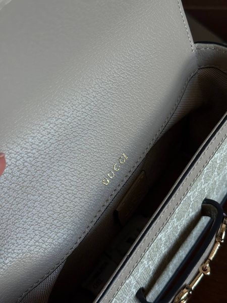 Gucci Horsebit 1955 Mini Bag Light Grey Soft [оригінальна коробка] pr02777 фото