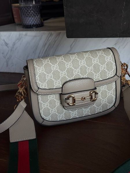 Gucci Horsebit 1955 Mini Bag Light Grey Soft [оригінальна коробка] pr02777 фото