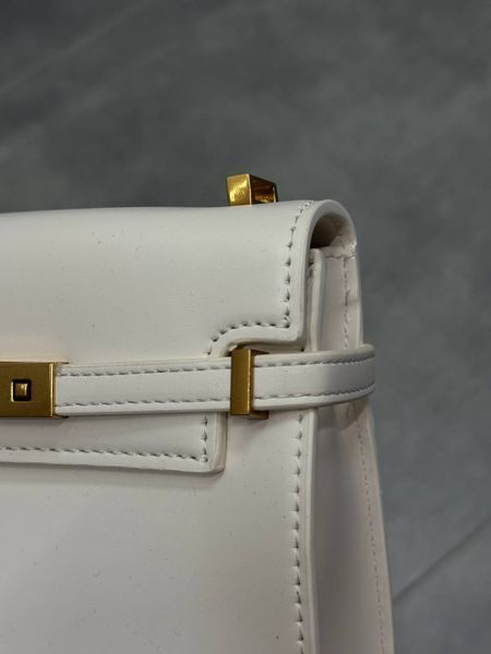 Saint Laurent Manhattan Medium Leather Shoulder Bag Milk pr5121 фото