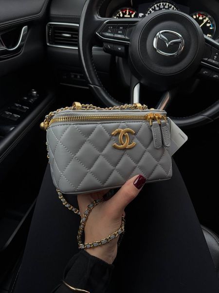 Chanel Classic Cream Lambskin Pearl Crush Vanity Bag Blue [магнітна коробка]  pr7880 фото