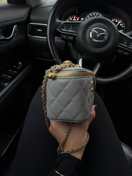 Chanel Classic Cream Lambskin Pearl Crush Vanity Bag Blue [магнітна коробка]  pr7880 фото
