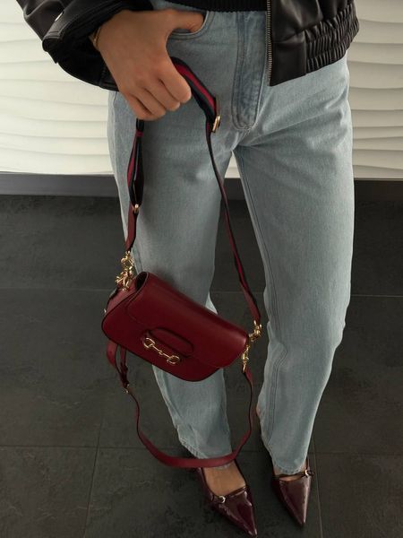 Gucci Horsebit 1955 Mini Bag Red Soft [оригінальна коробка] pr02770 фото