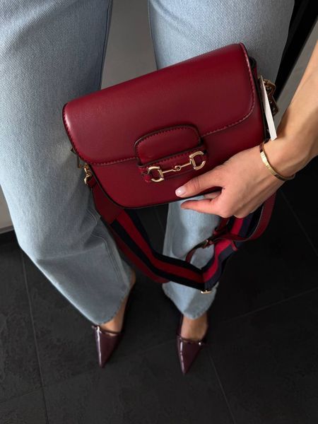 Gucci Horsebit 1955 Mini Bag Red Soft [оригінальна коробка] pr02770 фото