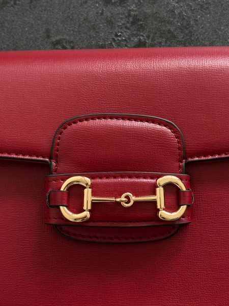 Gucci Horsebit 1955 Mini Bag Red Soft [оригінальна коробка] pr02770 фото