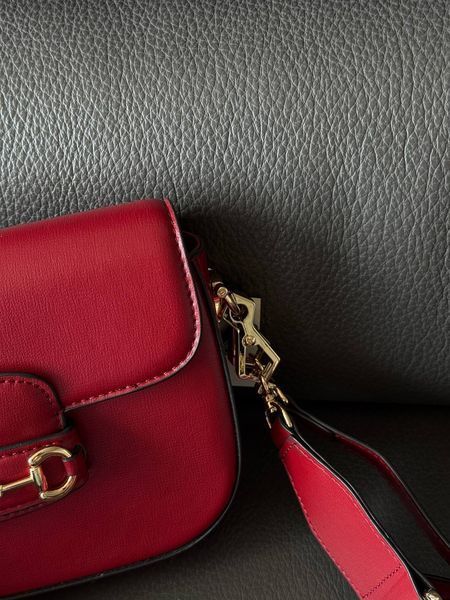 Gucci Horsebit 1955 Mini Bag Red Soft [оригінальна коробка] pr02770 фото