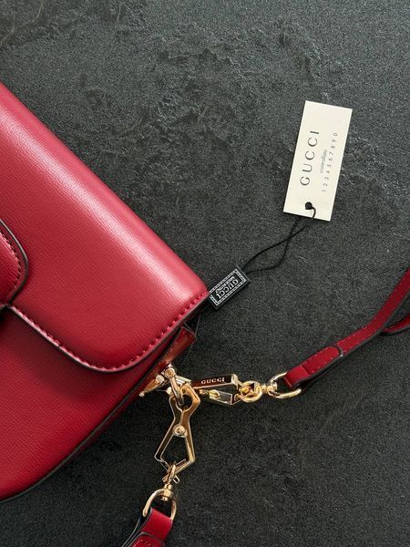Gucci Horsebit 1955 Mini Bag Red Soft [оригінальна коробка] pr02770 фото