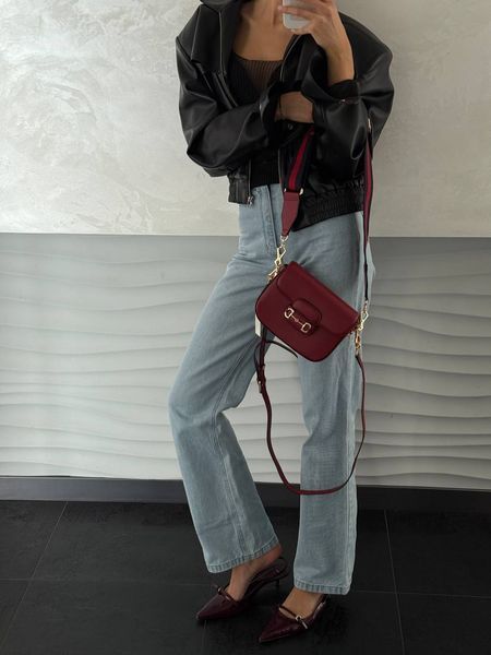 Gucci Horsebit 1955 Mini Bag Red Soft [оригінальна коробка] pr02770 фото