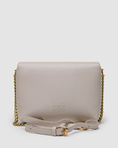 Pinko Baby Love Bag Click Puff in Nappa Cream Leather 99306 фото
