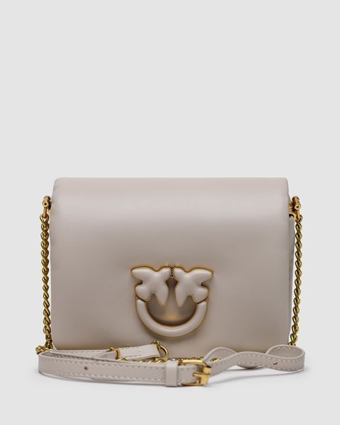 Pinko Baby Love Bag Click Puff in Nappa Cream Leather 99306 фото