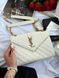 Saint Laurent Leather Envelope Chain Bag Milk pr5109 фото 1