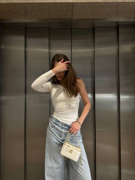 Chanel Classic Cream Lambskin Pearl Crush Vanity Bag Cream/Gold [оригінальна магнітна коробка] pr2080 фото