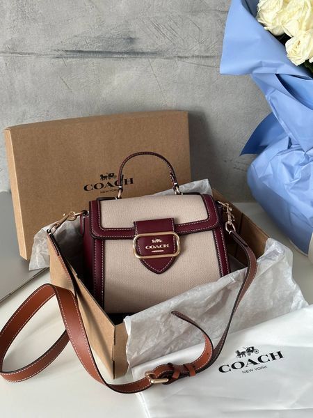 Coach Morgan Top Handle In Signature Canvas Brown Textile [крафтова коробка] co5015 фото