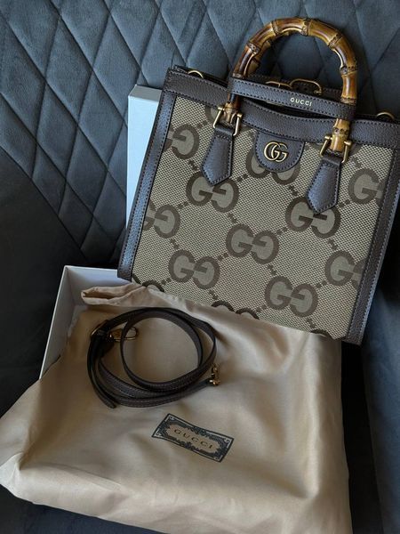 Gucci Diana Jumbo GG Medium Tote Bag Beige Gold pr0299 фото