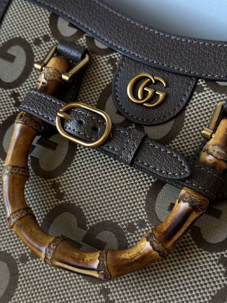 Gucci Diana Jumbo GG Medium Tote Bag Beige Gold pr0299 фото