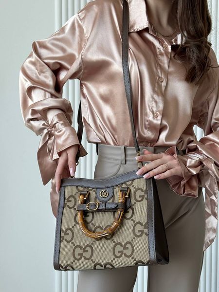 Gucci Diana Jumbo GG Medium Tote Bag Beige Gold pr0299 фото