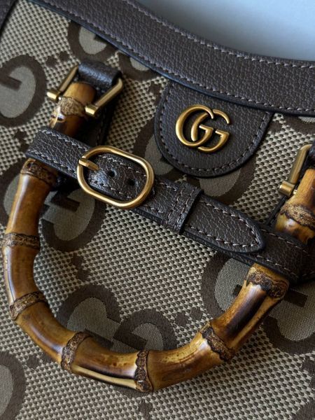 Gucci Diana Jumbo GG Medium Tote Bag Beige Gold pr0299 фото