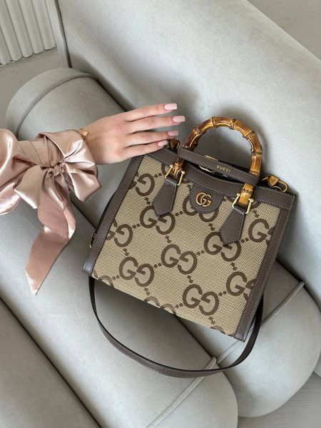 Gucci Diana Jumbo GG Medium Tote Bag Beige Gold pr0299 фото
