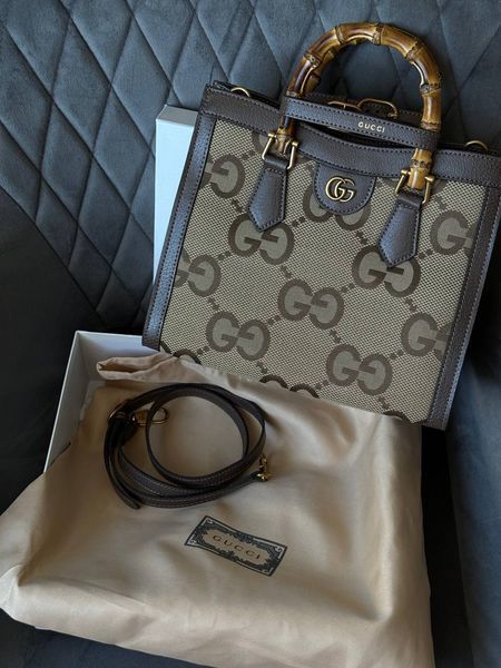 Gucci Diana Jumbo GG Medium Tote Bag Beige Gold pr0299 фото