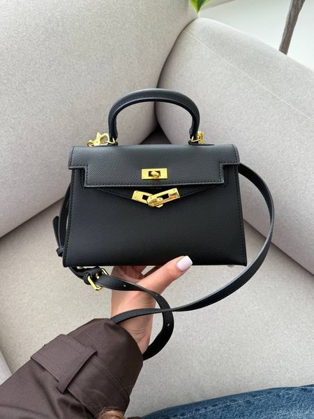 Herm&egrave;s Mini Kelly Black Gold Hardware Магнітна коробка H8212 фото