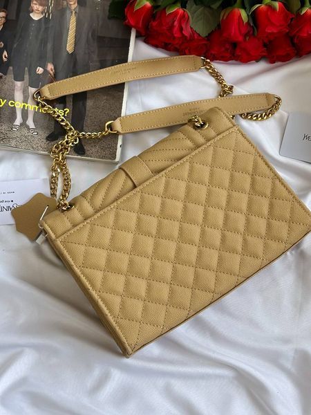 Saint Laurent Leather Envelope Chain Bag Beige pr5110 фото