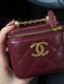 Chanel Classic Burgundy Lambskin Pearl Crush Mini Vanity Case Коробка магніт pr9909 фото 17