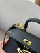 Herm&egrave;s Mini Kelly Black Gold Hardware Магнітна коробка H8212 фото 12