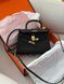 Herm&egrave;s Mini Kelly Black Gold Hardware Магнітна коробка H8212 фото 3