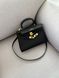 Herm&egrave;s Mini Kelly Black Gold Hardware Магнітна коробка H8212 фото 7