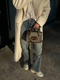 Gucci Horsebit 1955 GG Mini Top Handle Bag in Brown NEW W DUST BAG pr00090 фото
