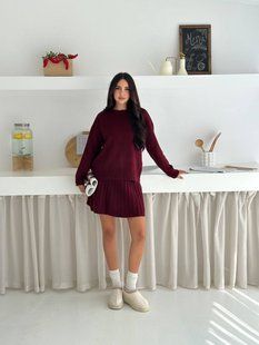 Трендовий комплект виконаний з трикотажу 66009 фото