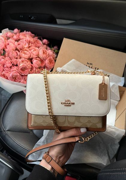 Coach Mini Klare Crossbody in Signature Canvas Milk/Brown pr07281 фото