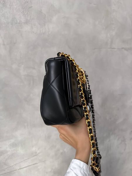 Chanel 19 Large Handbag Black/Gold [магніт коробка] pr88422 фото
