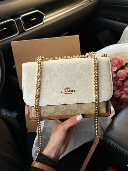 Coach Mini Klare Crossbody in Signature Canvas Milk/Brown pr07281 фото