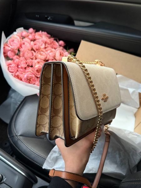Coach Mini Klare Crossbody in Signature Canvas Milk/Brown pr07281 фото