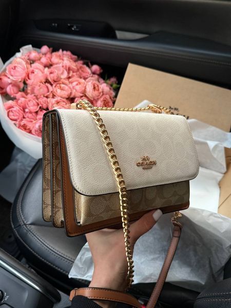 Coach Mini Klare Crossbody in Signature Canvas Milk/Brown pr07281 фото