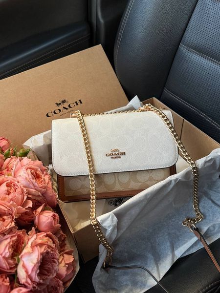 Coach Mini Klare Crossbody in Signature Canvas Milk/Brown pr07281 фото