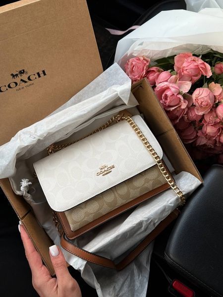 Coach Mini Klare Crossbody in Signature Canvas Milk/Brown pr07281 фото