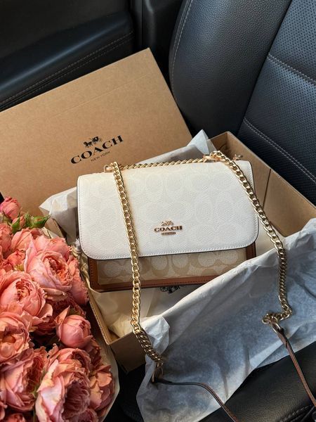 Coach Mini Klare Crossbody in Signature Canvas Milk/Brown pr07281 фото