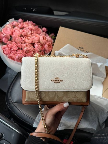 Coach Mini Klare Crossbody in Signature Canvas Milk/Brown pr07281 фото
