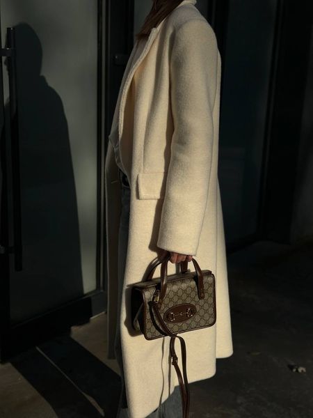Gucci Horsebit 1955 GG Mini Top Handle Bag in Brown NEW W DUST BAG pr00090 фото