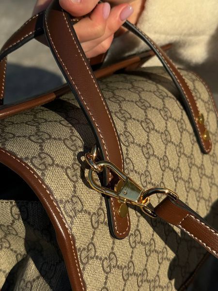 Gucci Horsebit 1955 GG Mini Top Handle Bag in Brown NEW W DUST BAG pr00090 фото