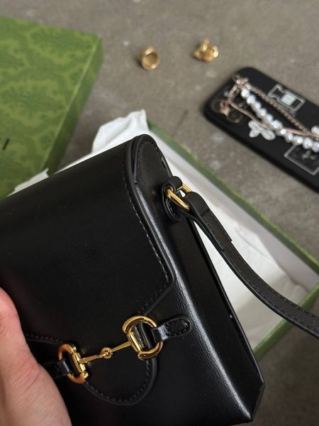 Gucci Horsebit 1955 Mini Bag Black [оригінальна коробка] pr0095 фото
